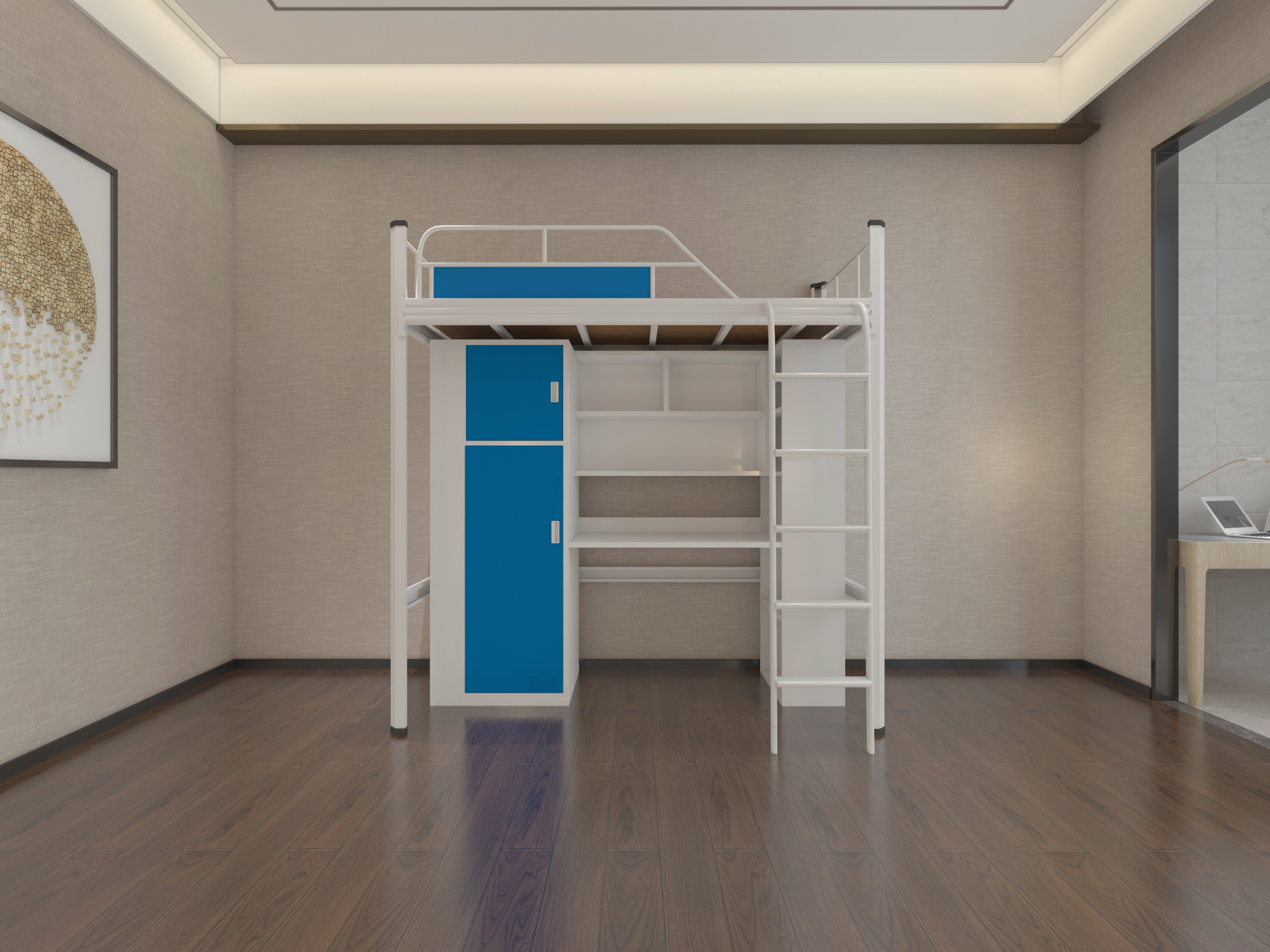 单体公寓床制作 爬梯式公寓床批发