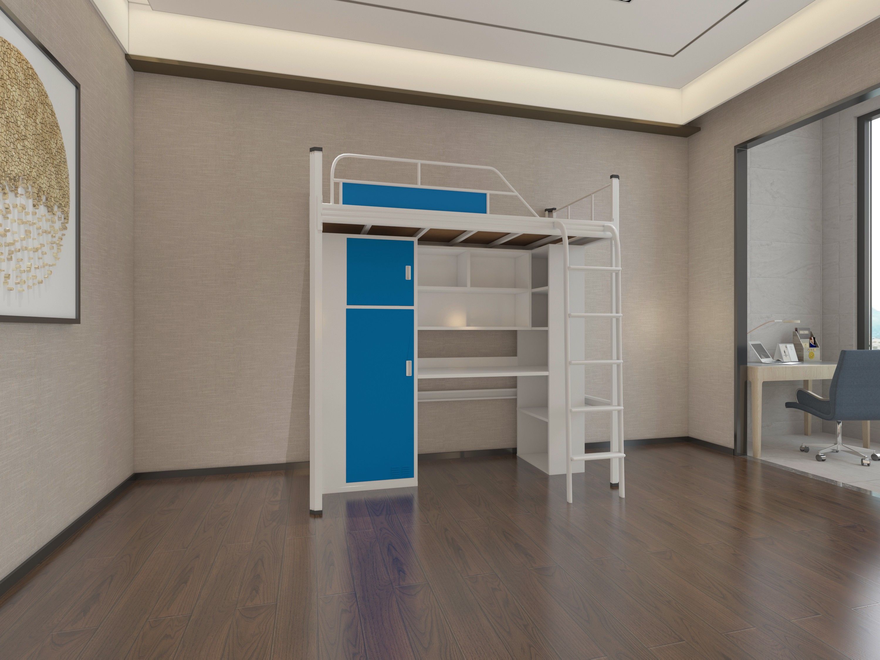 单体公寓床制作 爬梯式公寓床批发