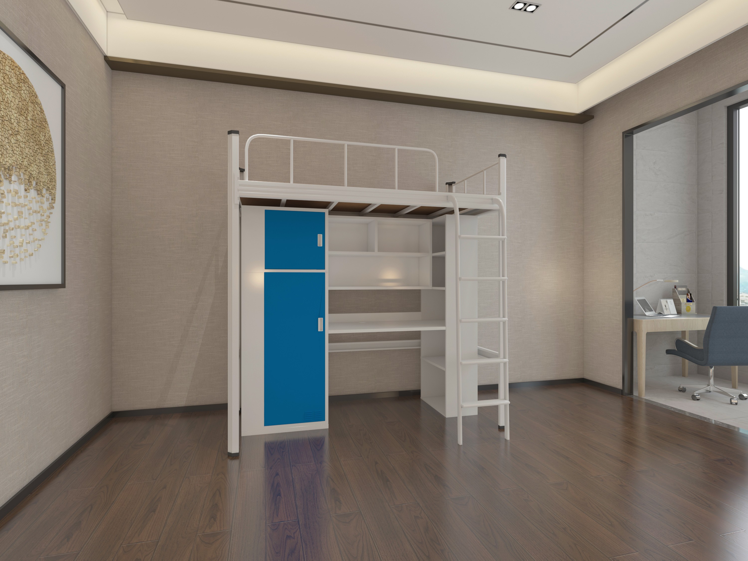 批发单体公寓床 带柜子的公寓床定制