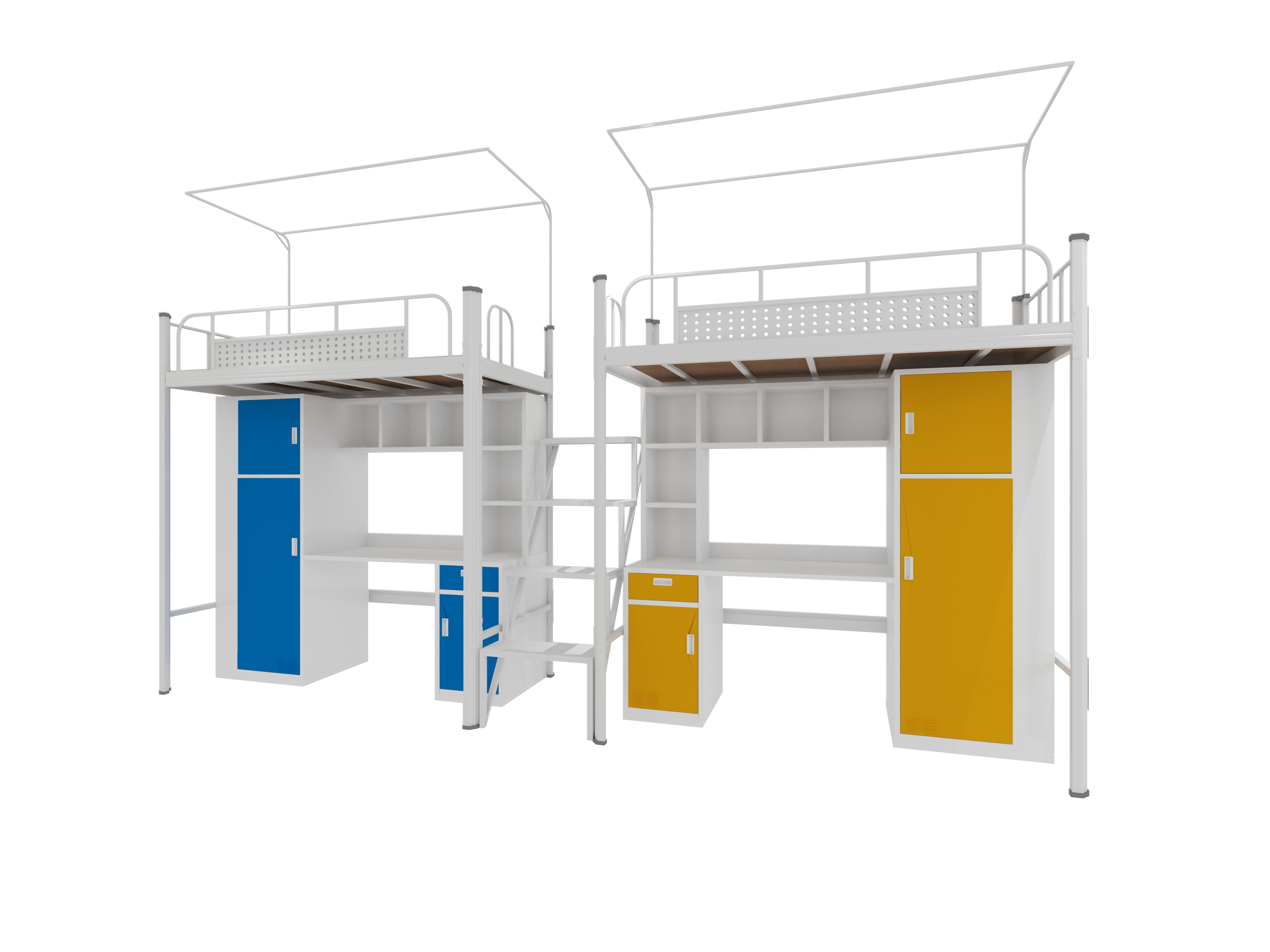 钢制连体公寓床 可定制宿舍家具厂