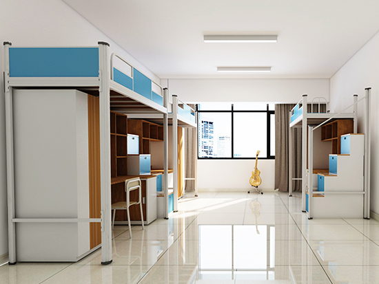 双层公寓床定制 学生宿舍公寓床铁床加工