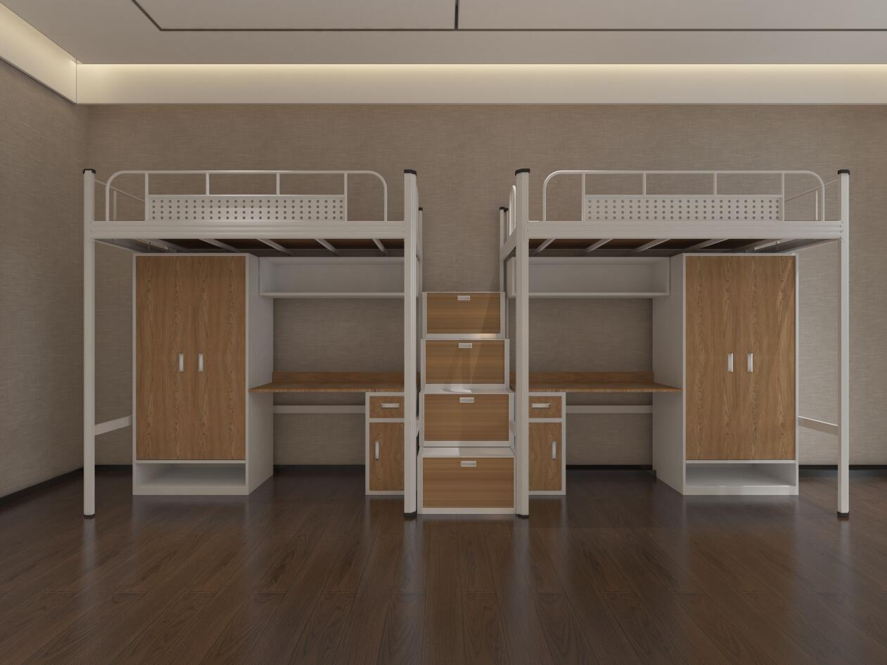 连体公寓床 公寓床上床下桌设计风格