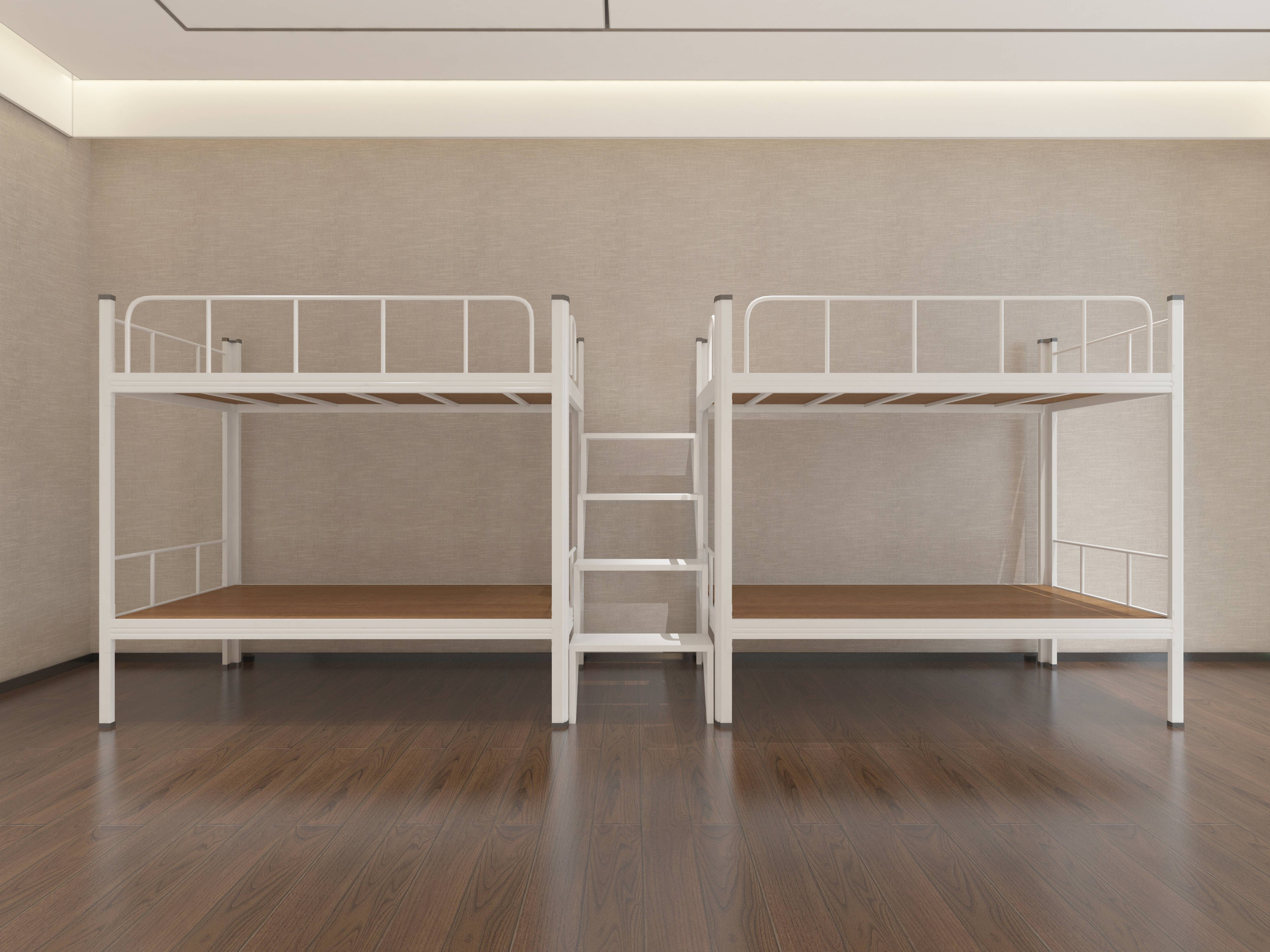 厂家定制上下铺铁床员工宿舍带柜子