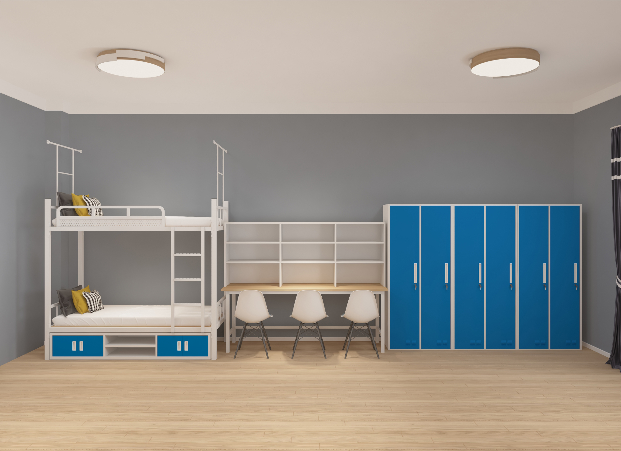 学生宿舍铁床上下铺