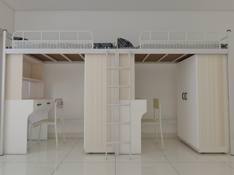 上下铺双层单人铁床