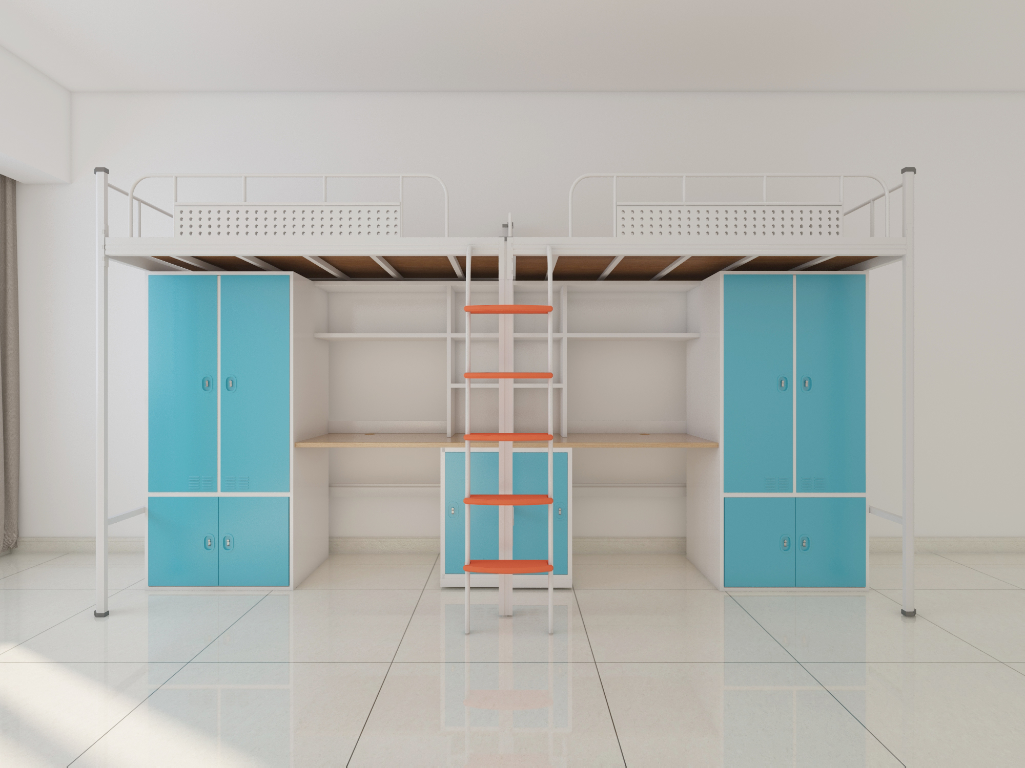 今年元旦节送孩子一个双层铁床