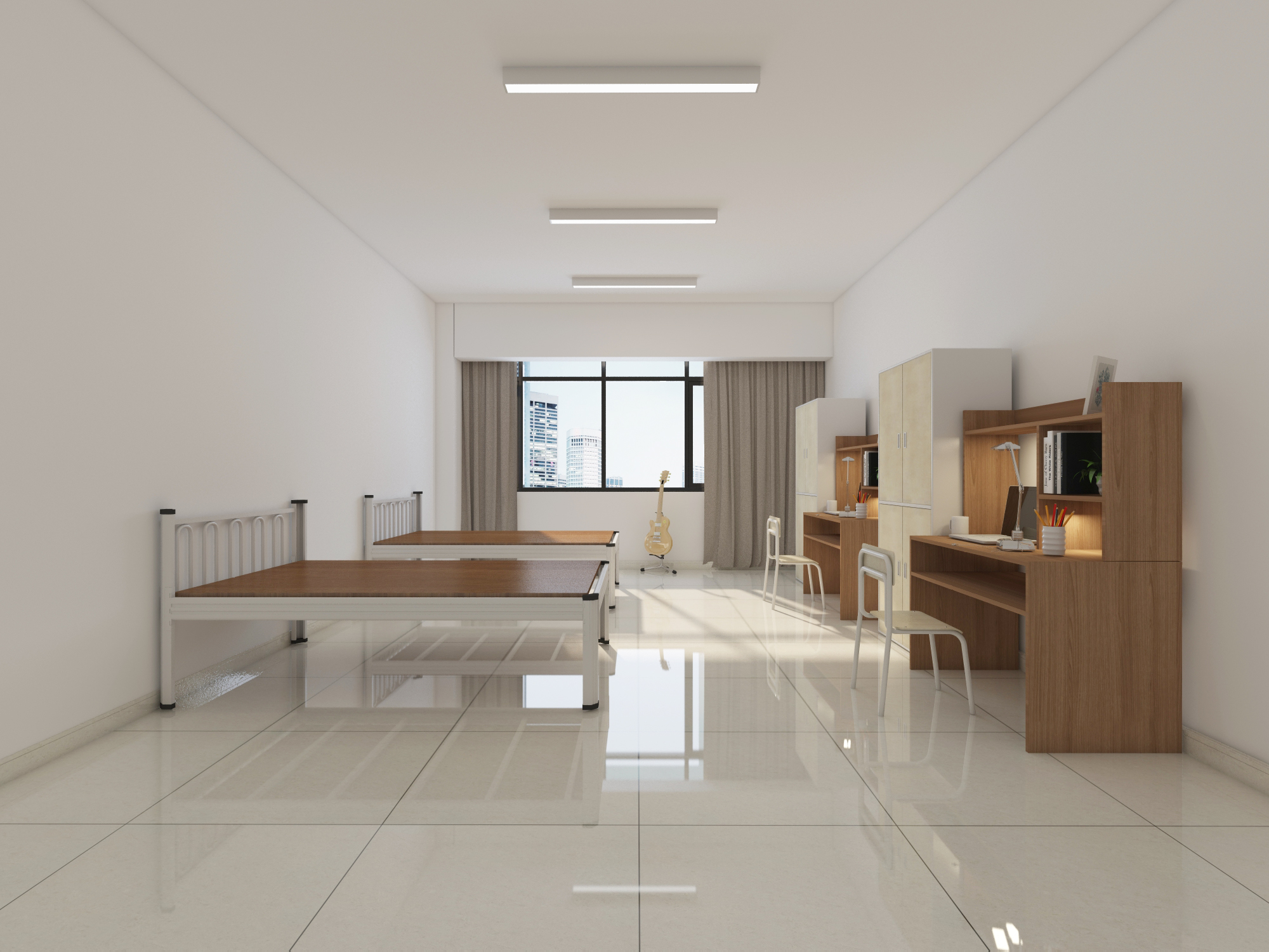 让你爱上的几款单人单层铁架床