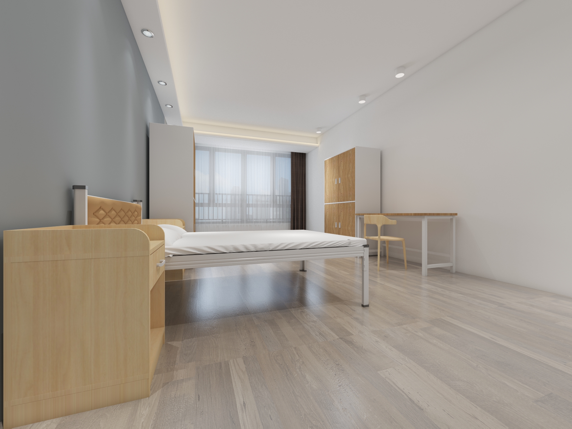 让你爱上的几款单人单层铁架床