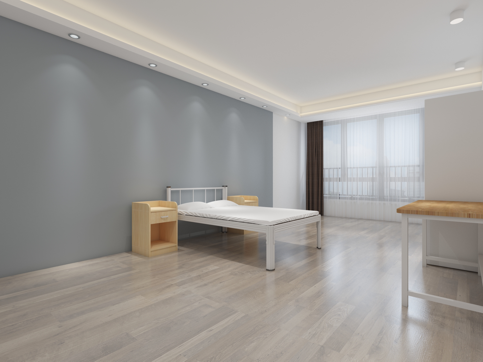 让你爱上的几款单人单层铁架床