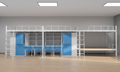 宿舍上下铺铁床下铺能安装电脑桌吗？