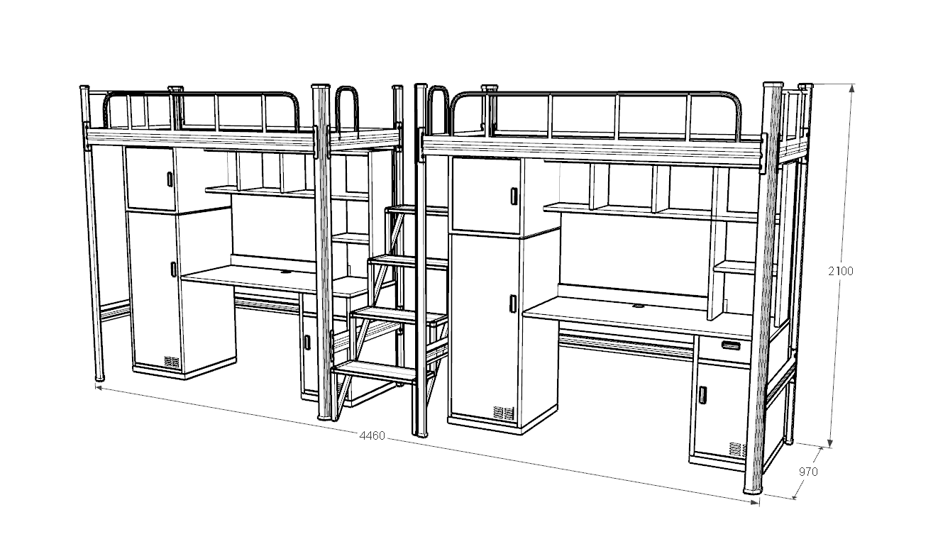双层床上下铺铁床一般有多高?