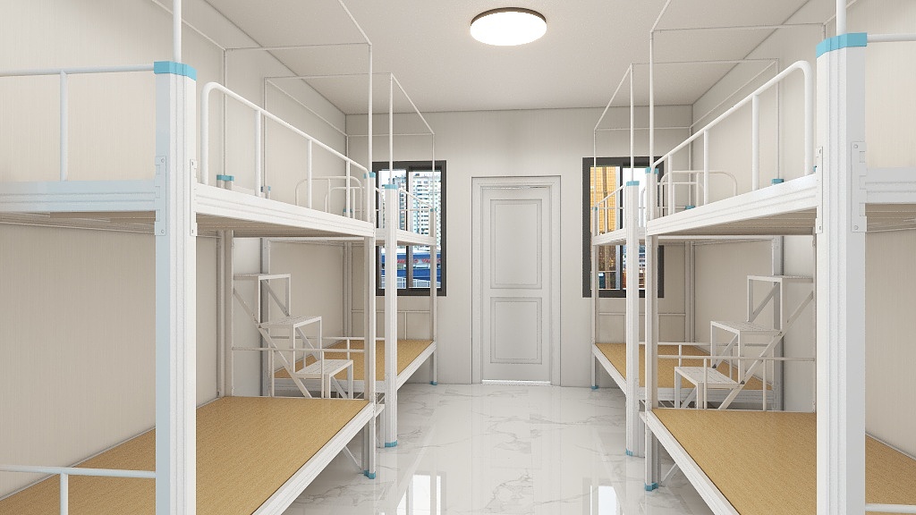 学生用铁架床是什么样子