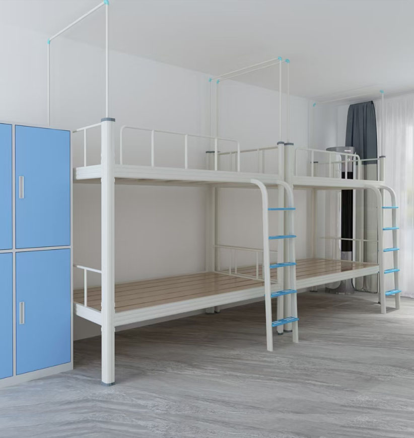 带你认识这款连体双层铁床四人位！